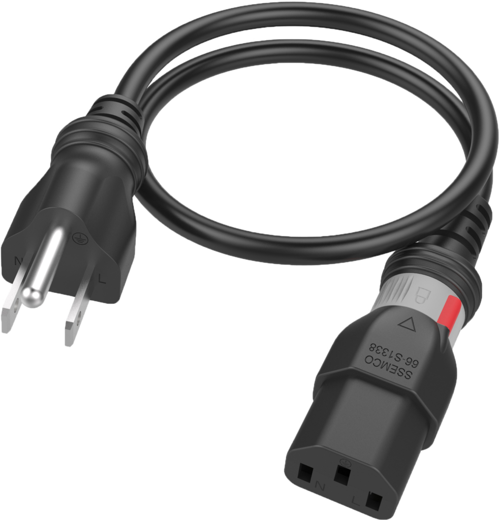thumbnail interactive-video image 1 of 6ft 14 AWG NEMA 6-15P To C13 Power Cord – 15A 220V – CUL Listed For PSU, ASIC Miners, Servers 1 of 4