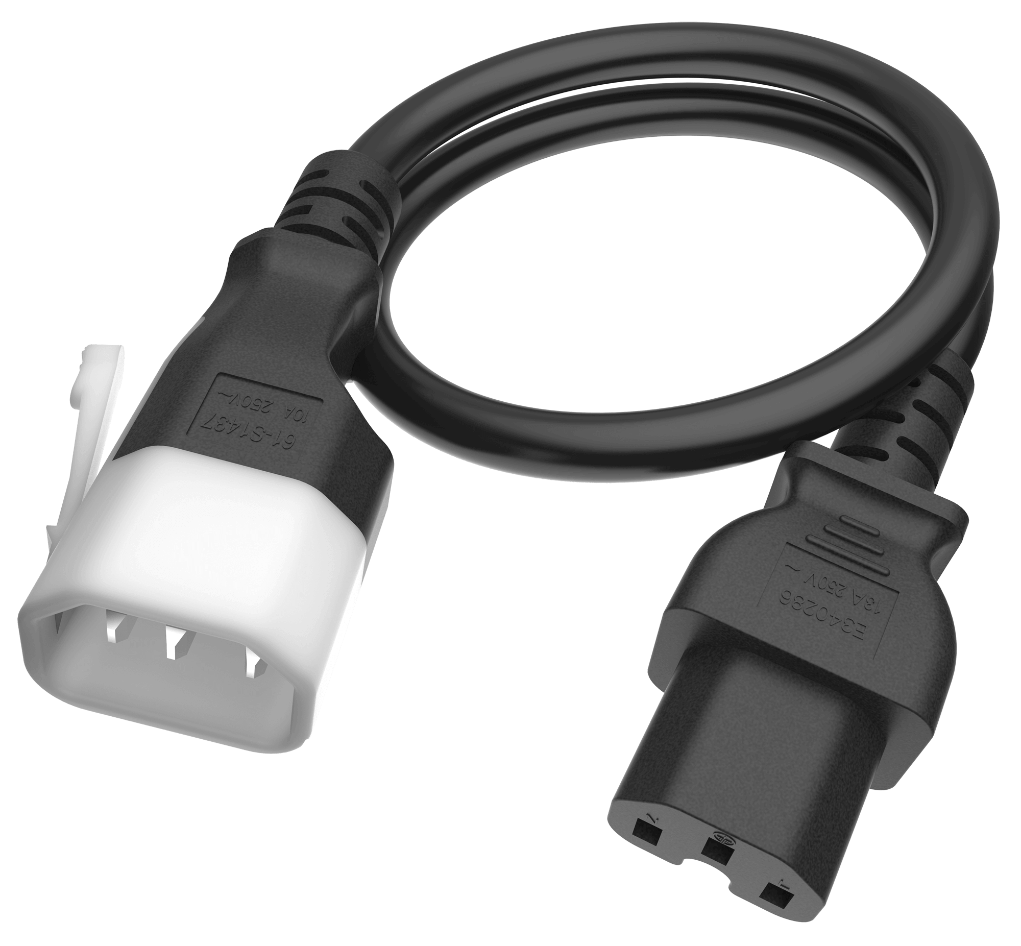 P-Lock LITE C14 C15 Power Cord - SSEMCO