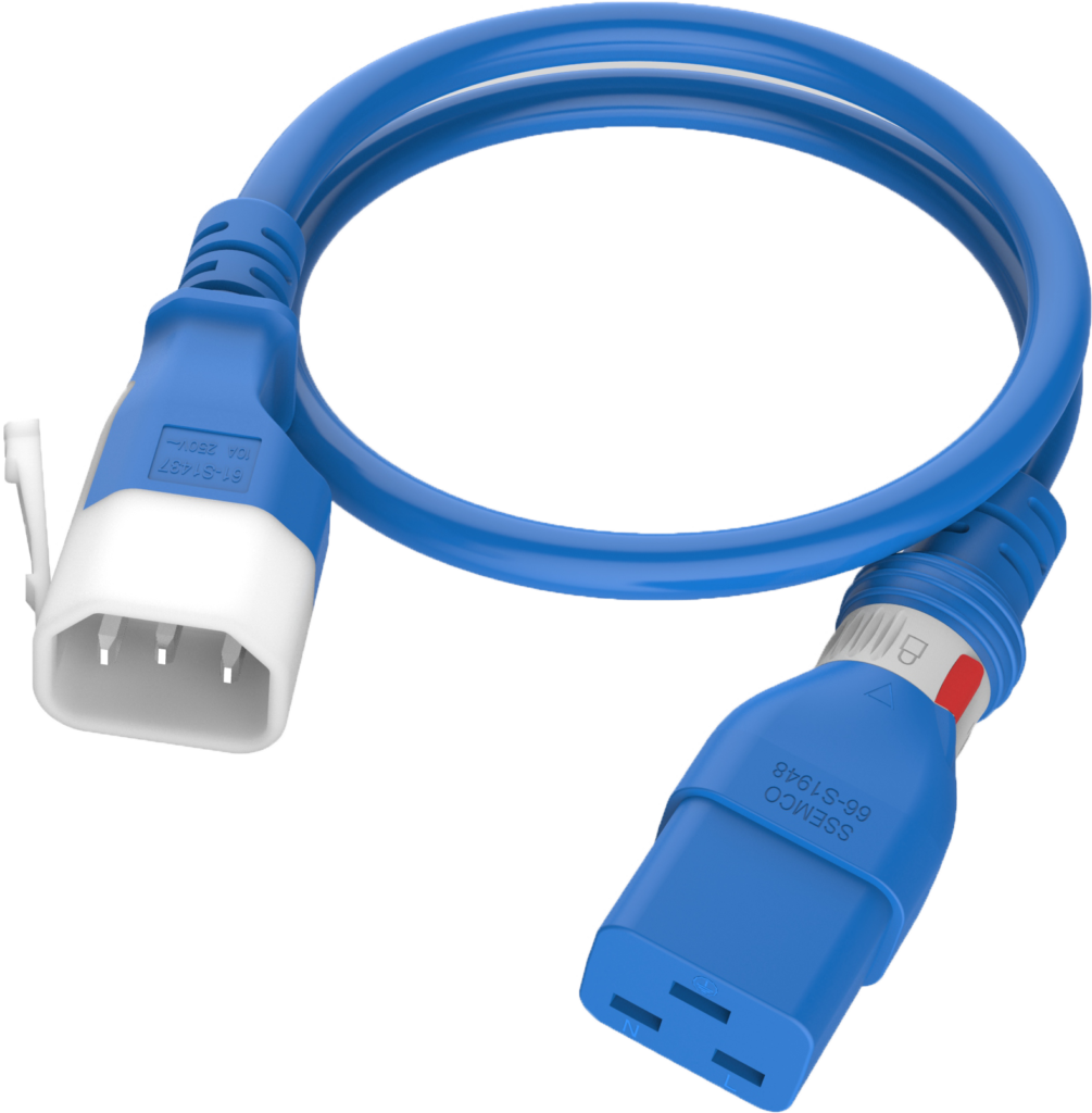 P-Lock LITE C14 C19 Power Cord