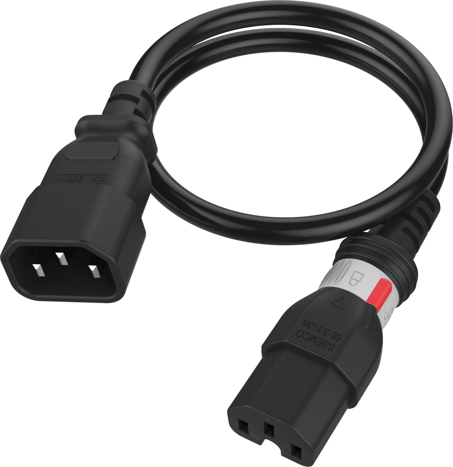 S Lock ® C14 C15 Power Cord 